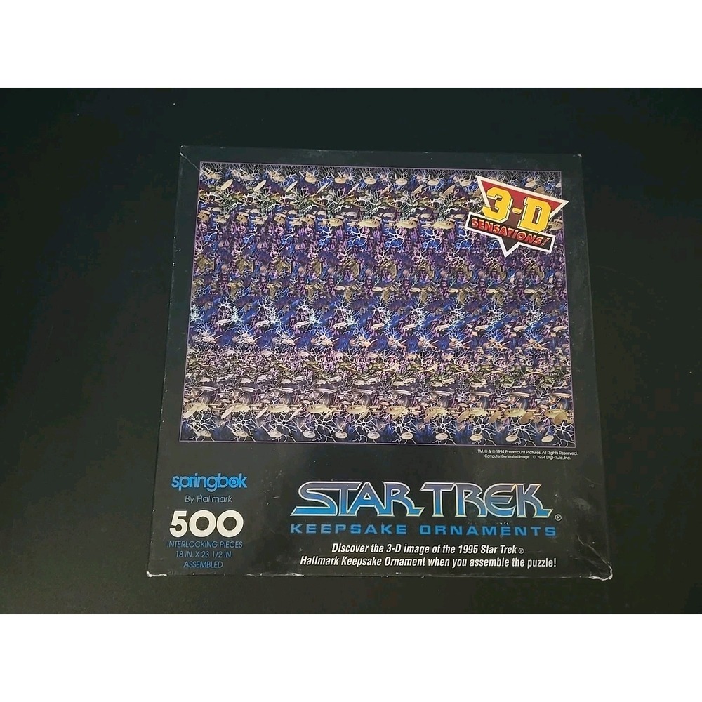 JIGSAW PUZZLE Springbok 500 Star Trek Keepsake Ornaments 3D Image No Missing Pcs